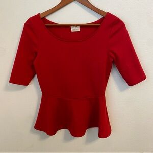 Pins & Needles Scarlet Peplum Blouse
